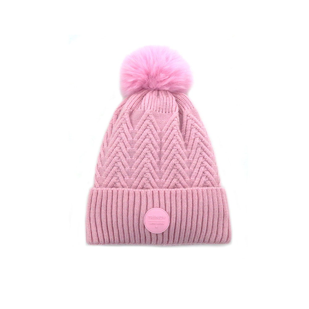 [40759] GORRO CON POM POM 22CM X 19CM