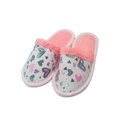 [40936] PANTUFLA ESTAMPADA CON CORDERITO 35-36