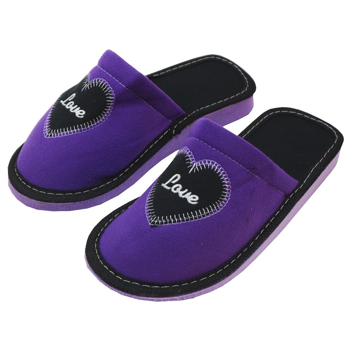 [32195] PANTUFLAS CORAZON POLAR DAMA 37-38