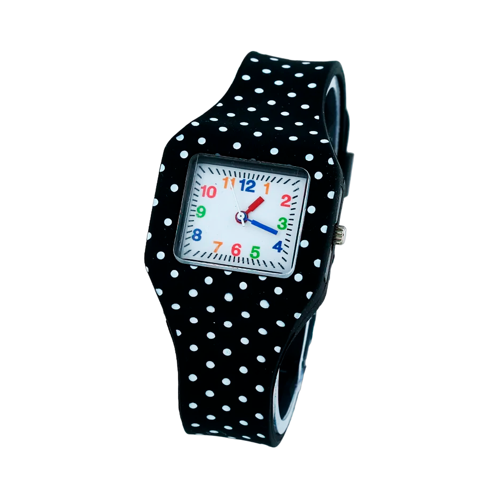 RELOJ MALLA SILICONA CUADRADO