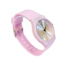 RELOJ FONDO BLANCO MALLA SILICONA COLORES