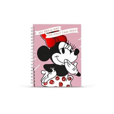 CUADERNO 16X21 ESPIRAL TAPA DURA 80HJS MINNIE MOUSE