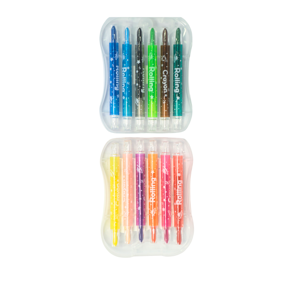 SET X12 CRAYONES RETRACTILES COLORES