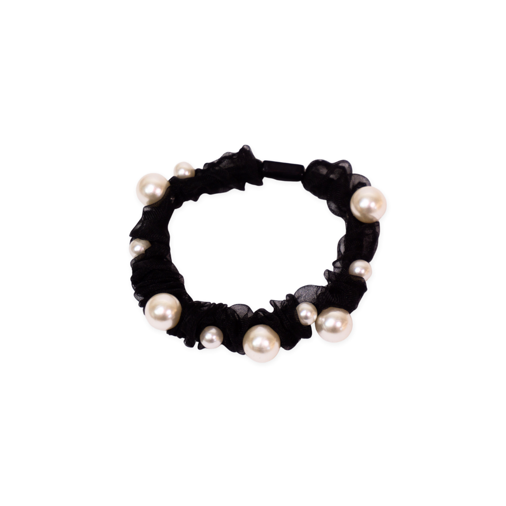 COLERO TUL CON PERLAS POR 4 UNIDADES