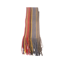 BUFANDA DE LANA RAYADA CON FLECOS 25CM X 190