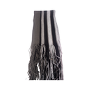 BUFANDA DE LANA RAYADA CON FLECOS 25CM X 190