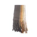 BUFANDA DE LANA RAYADA CON FLECOS 25CM X 190