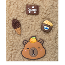 CUADERNO CON TAPA DE PELUCHE Y APLIQUES CAPIBARA