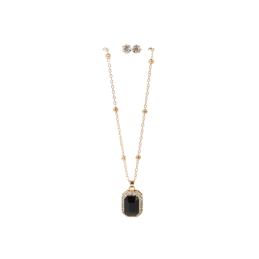 SET DE COLLAR + AROS CON PIEDRA