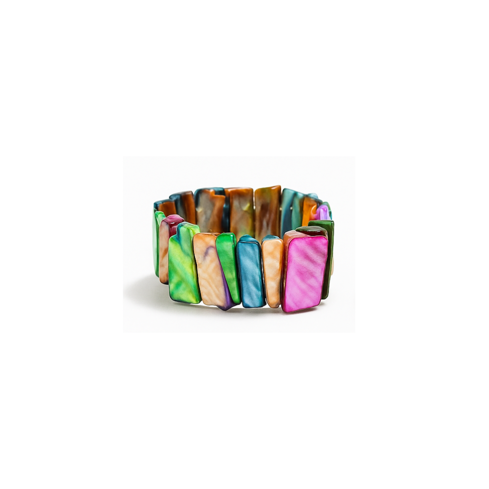 PULSERA FINA DE NACAR ELASTIZADA