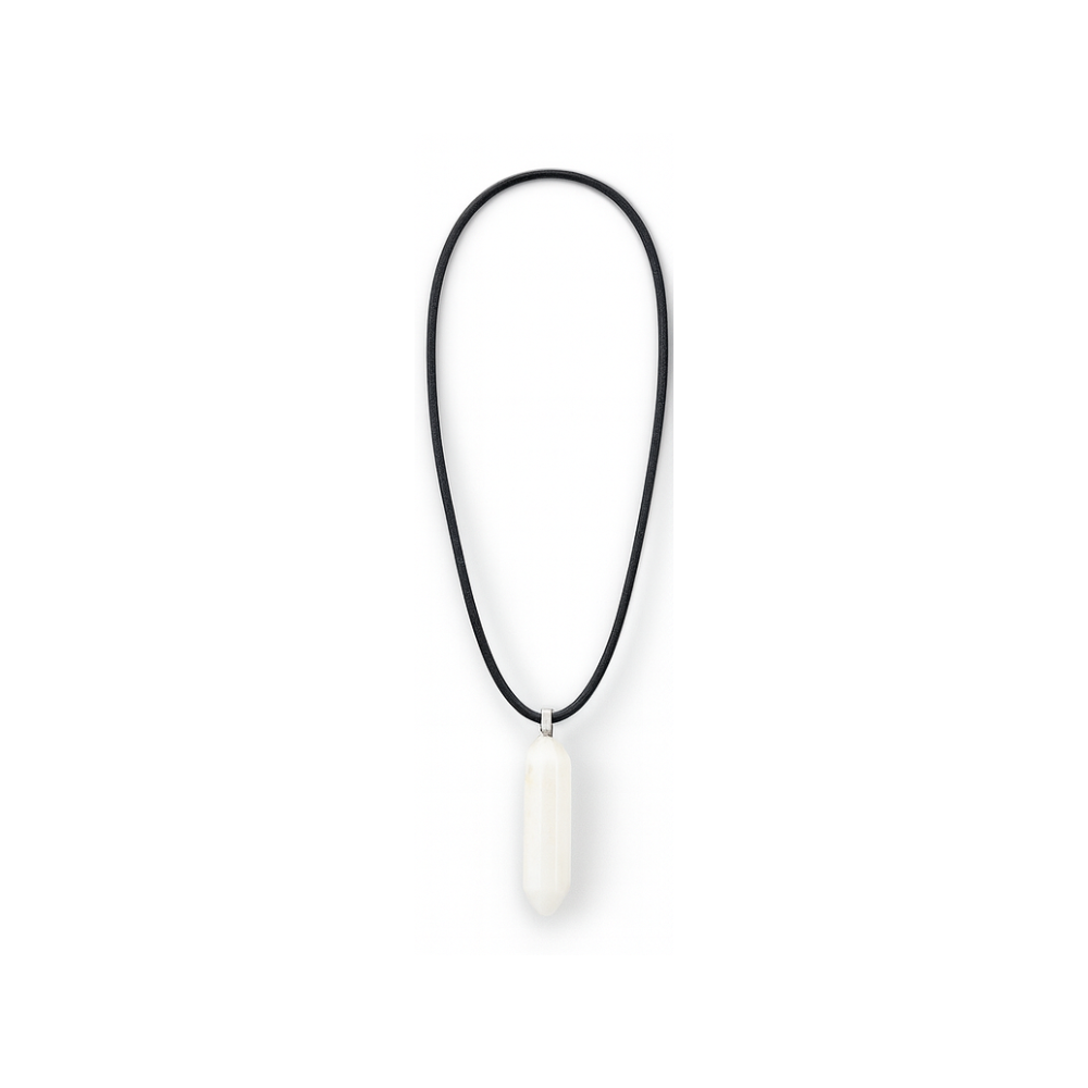 COLGANTE DOBLE CON PIEDRA RESINA Y TIENTO