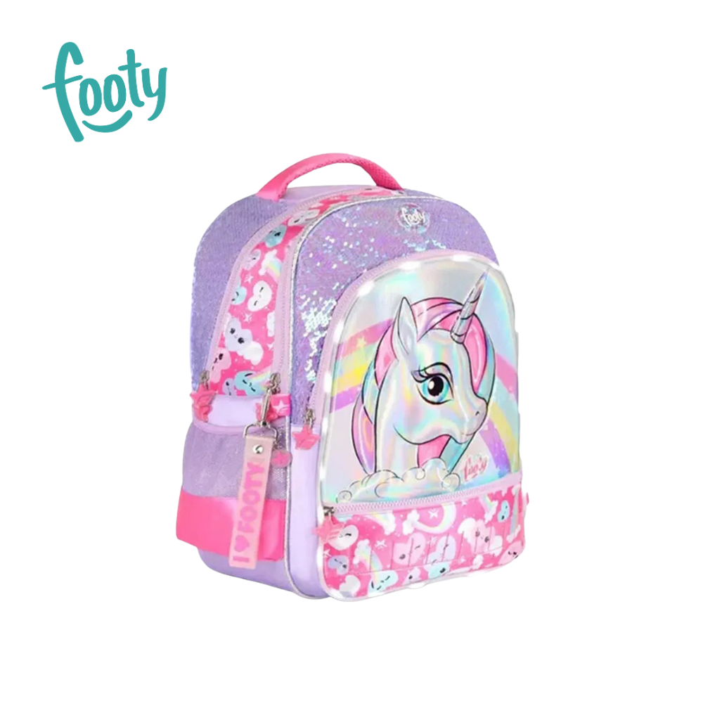 MOCHILA 18" UNICORNIO LUZ LED FOOTY