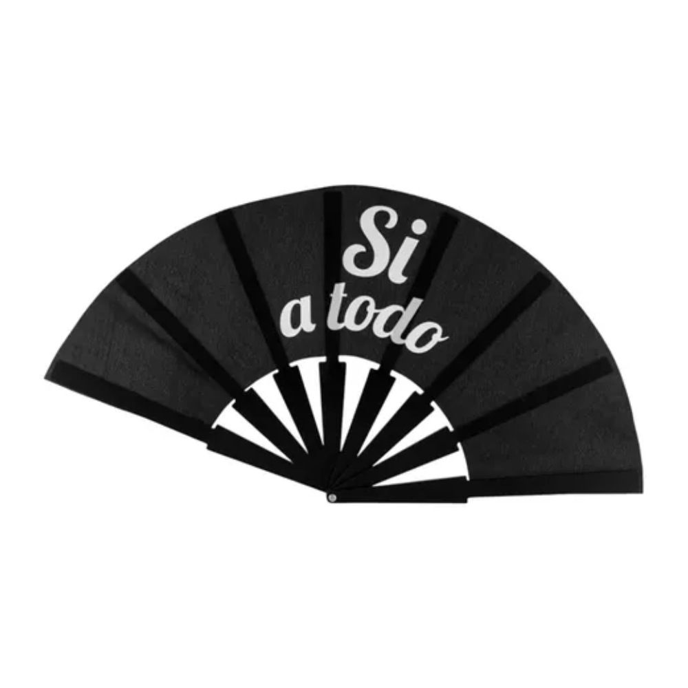 ABANICO DE TELA ESTAMPADO