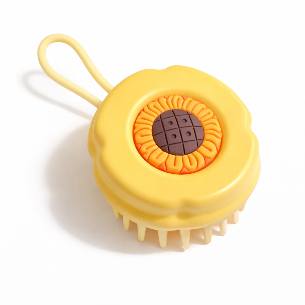 CEPILLO MASAJEADOR MINI DISEÑO FLOR