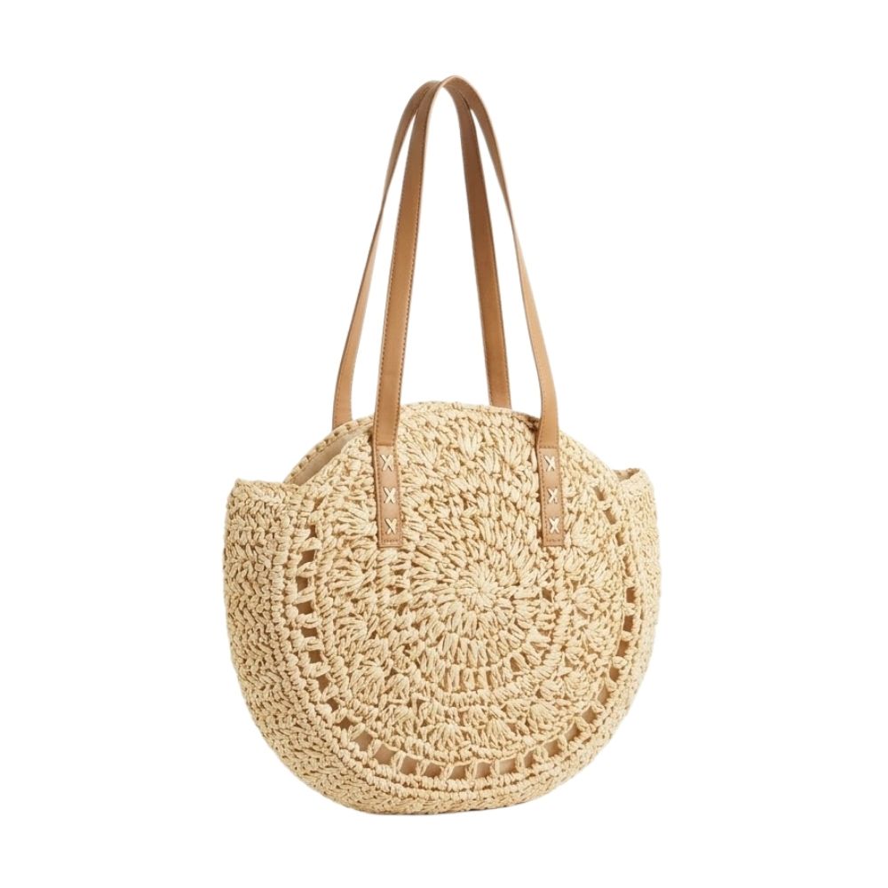 CARTERA REDONDA RAFIA