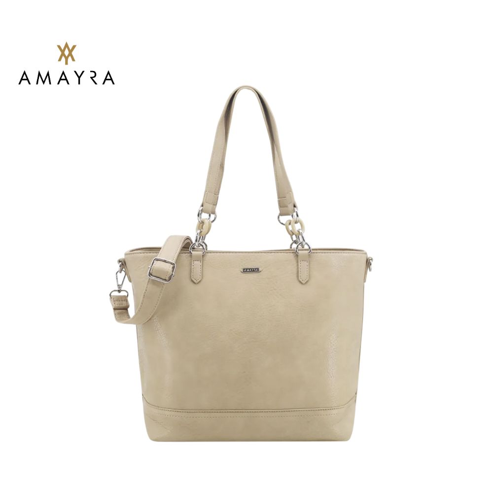 CARTERA SHOPPER CON ESLABONES METÁLICOS AMAYRA