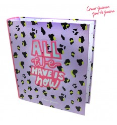 CARPETA A4 CARTONE 2 ANILLOS COMO QUIERES QUE TE QUIERA 