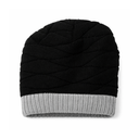 GORRO BICOLOR TEJIDO TRENZADO