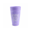 VASO PLASTICO FRASE POSITIVE VIBES
