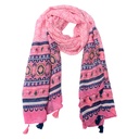 PASHMINA ESTILO INDU CON BORLAS
