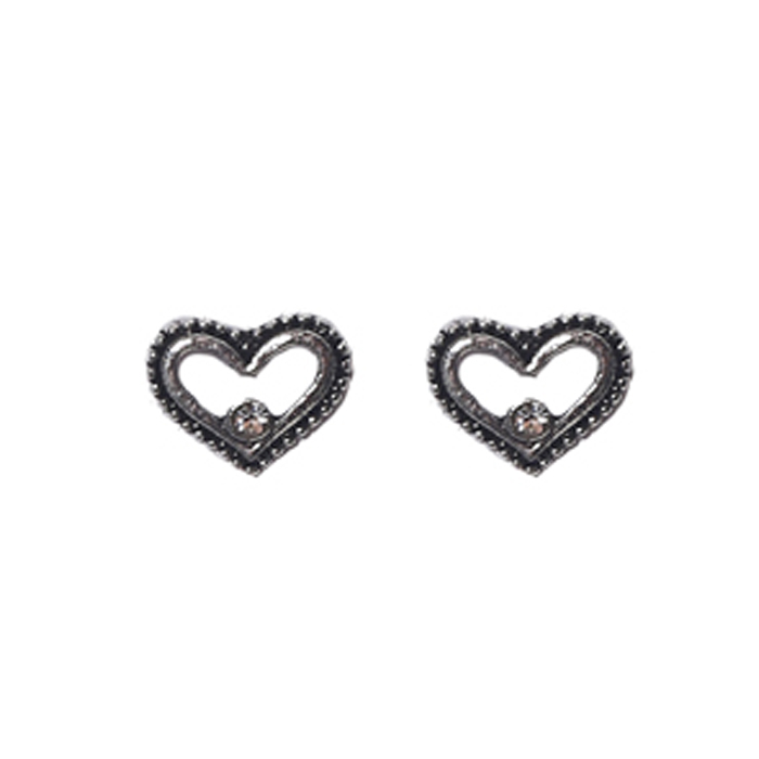 AROS CORAZON CON STRASS