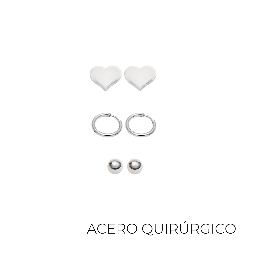 SET DE AROS X3 ACERO QUIRURGICO