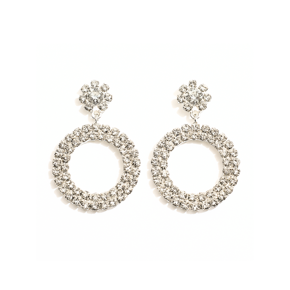 AROS PASANTE CON STRASS REDONDO