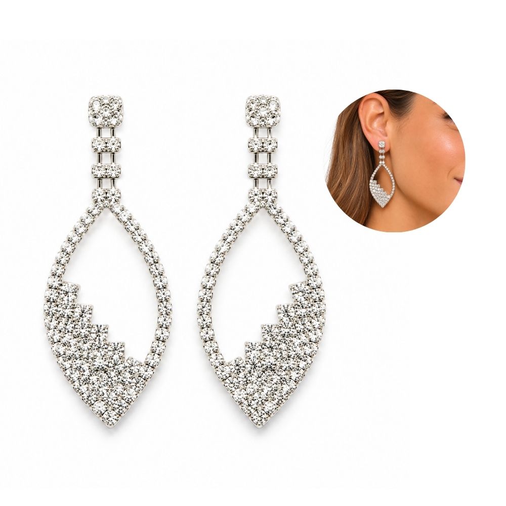 AROS CON STRASS OVALADO