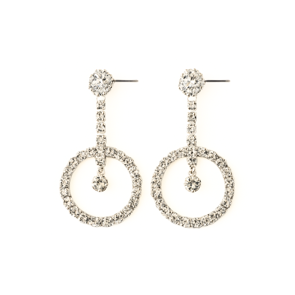 AROS CON PASANTE Y STRASS RENDONDOS