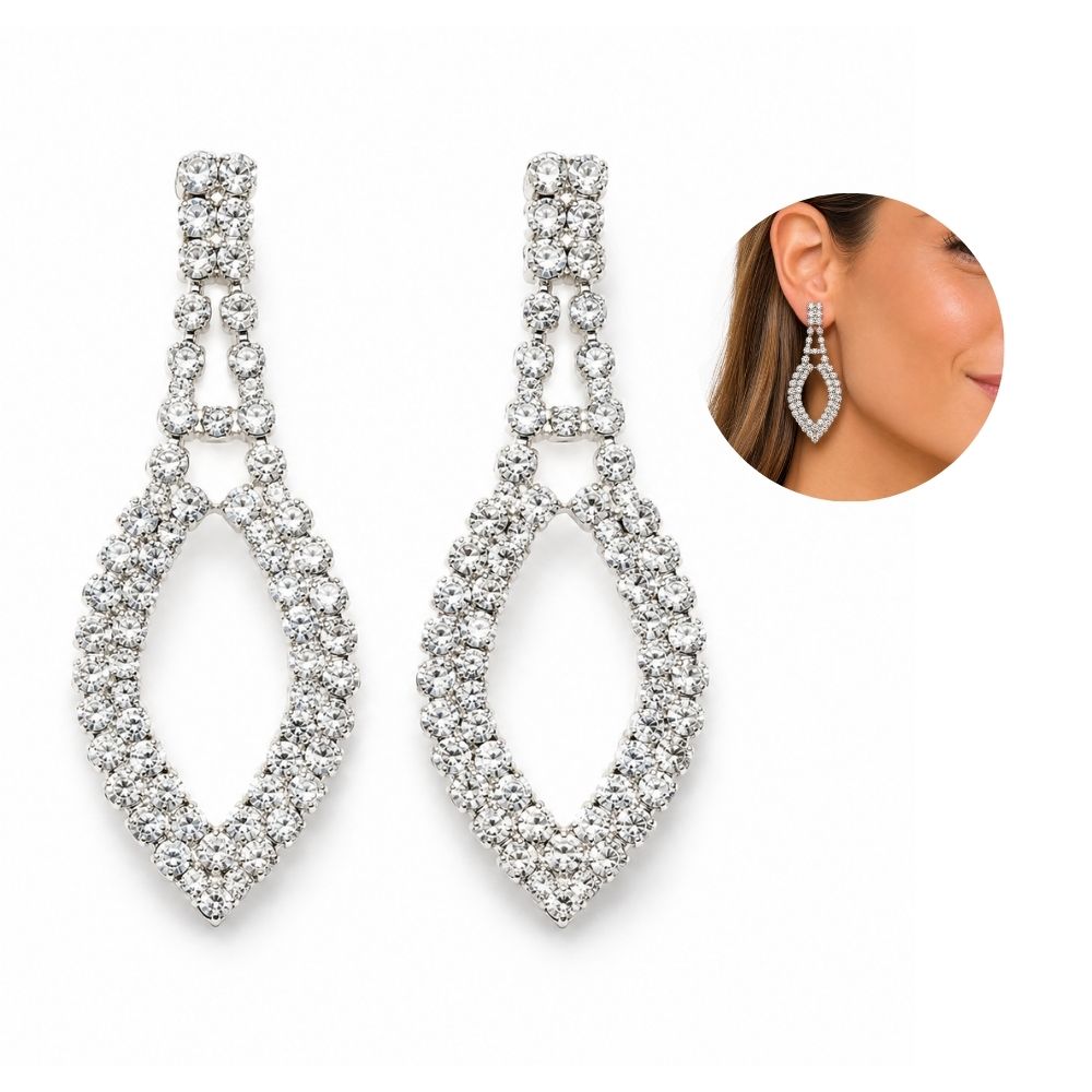 AROS COLGANTES CON STRASS GOTA
