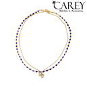 COLLAR DOBLE TIPO CHOKER DIJE MARIPOSA.