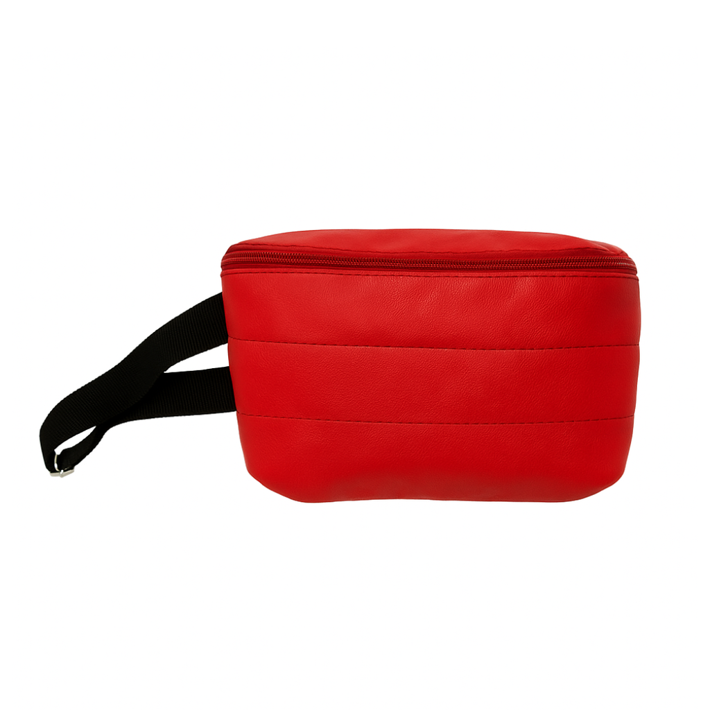 RIÑONERA AMPLIA PUFFER ROJA