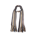 BUFANDA DE LANA RAYADA CON FLECOS 25CM X 190