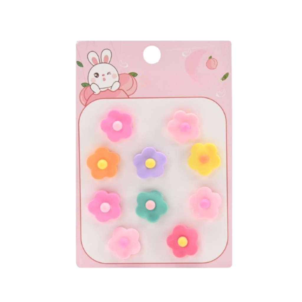 SET DE COLEROS APLIQUE DE FLOR X10