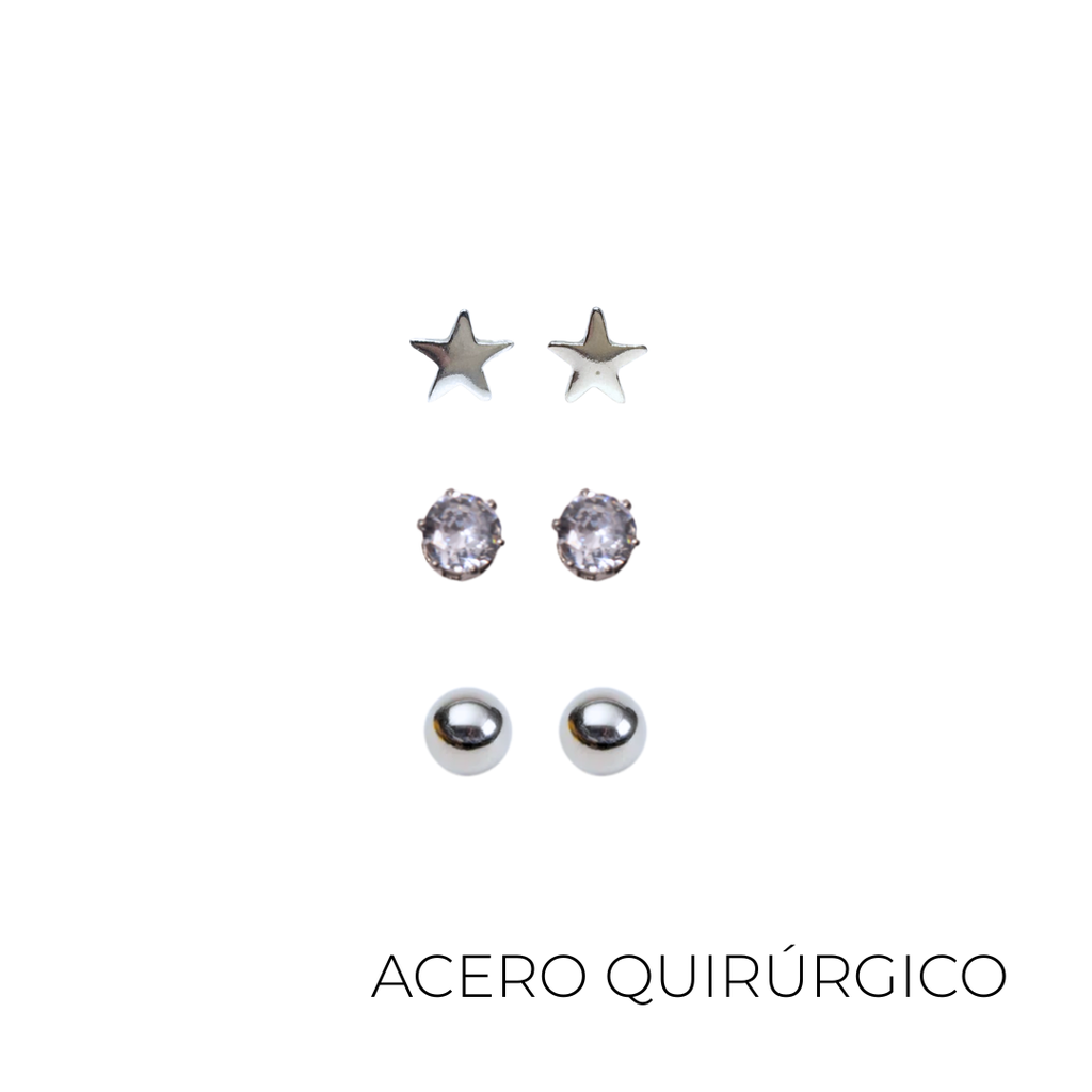 SET DE AROS X3 ACERO QUIRURGICO