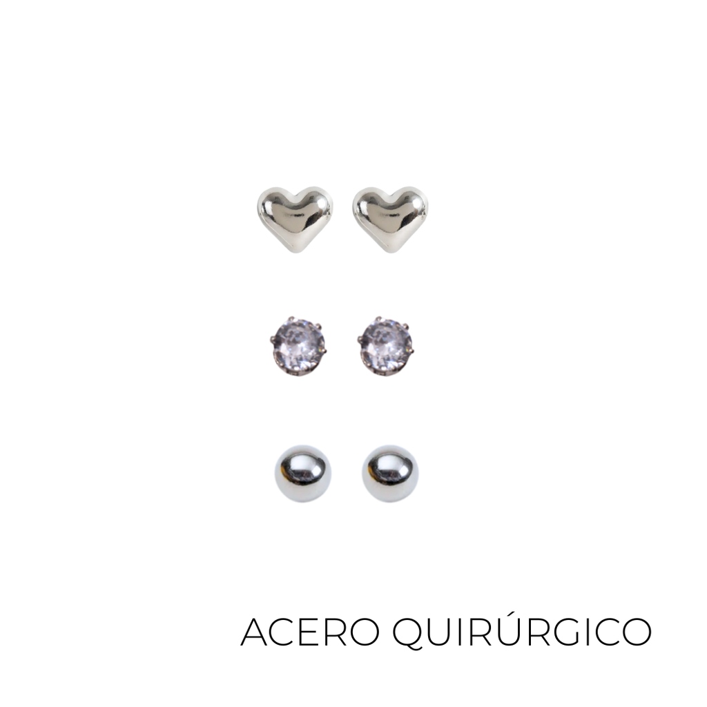 SET DE AROS X3 ACERO QUIRURGICO