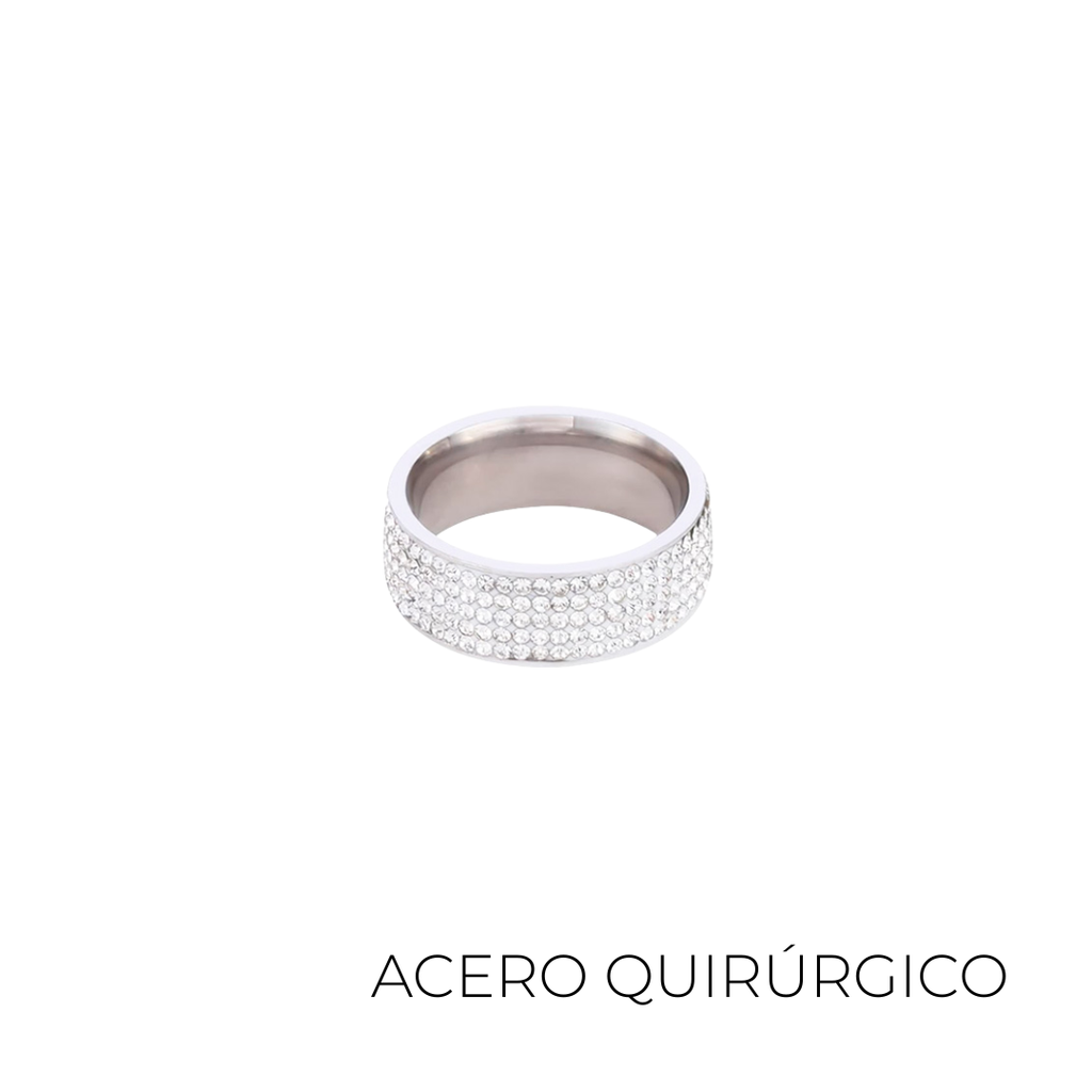 ANILLO STRASS ACERO QUIRURGICO