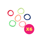 COLERO DE COLORES POR 6 UNIDADES
