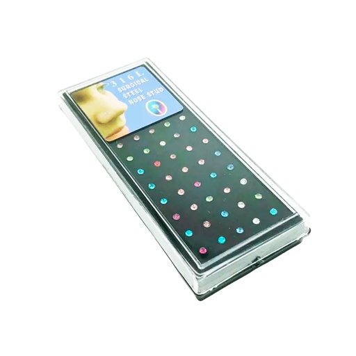 PIERCING NARIZ CURVO CAJA X40 COLOR