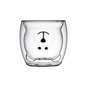 VASO DE VIDRIO DOBLE PARED CAFE OSITO 280ML