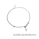 COLLAR ACERO BLANCO CON DETALLES