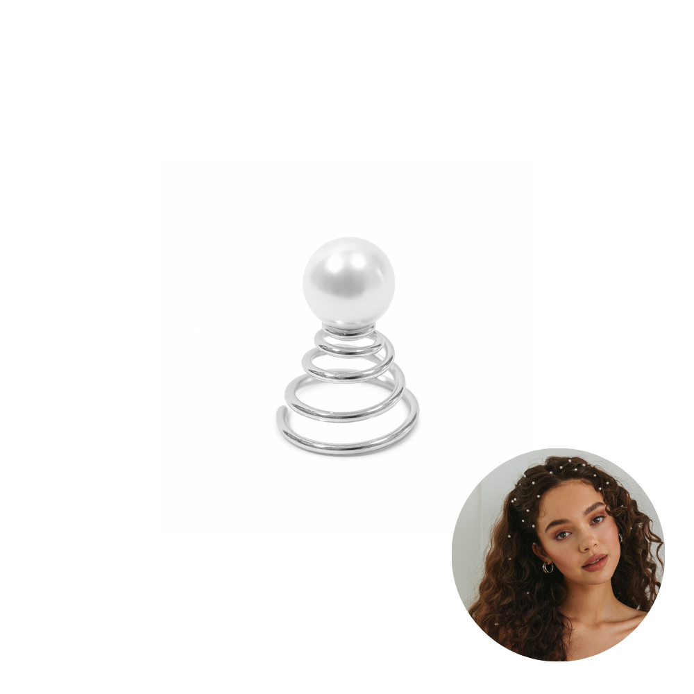 HORQUILLA EN ESPIRAL CON PERLA X2