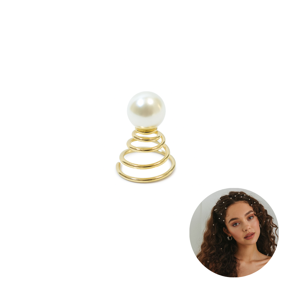 HORQUILLA EN ESPIRAL CON PERLA X2