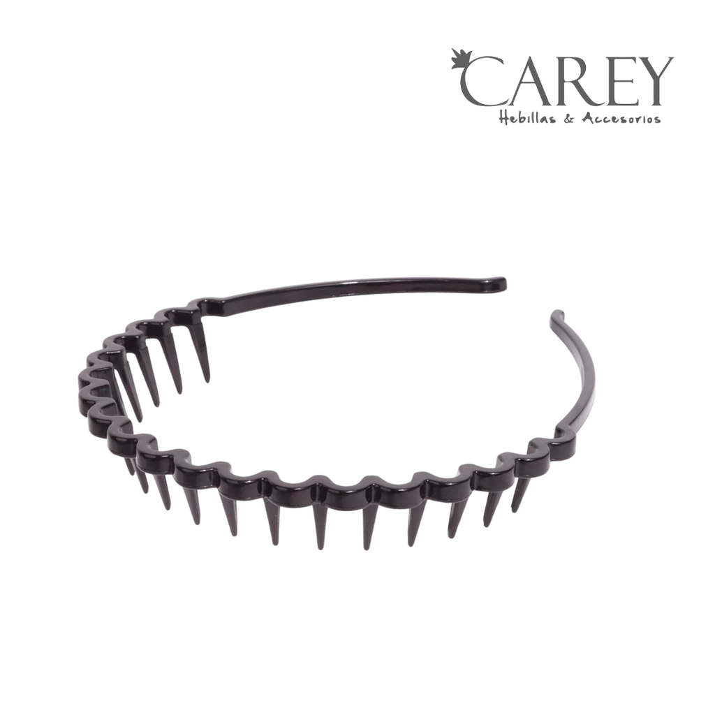 VINCHA FINA CON DIENTES CAREY