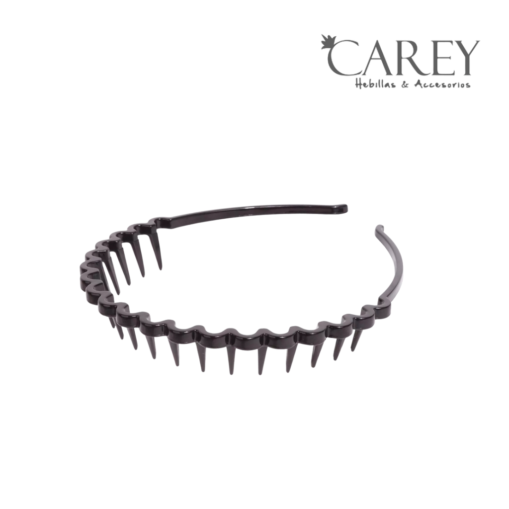 VINCHA FINA CON DIENTES CAREY