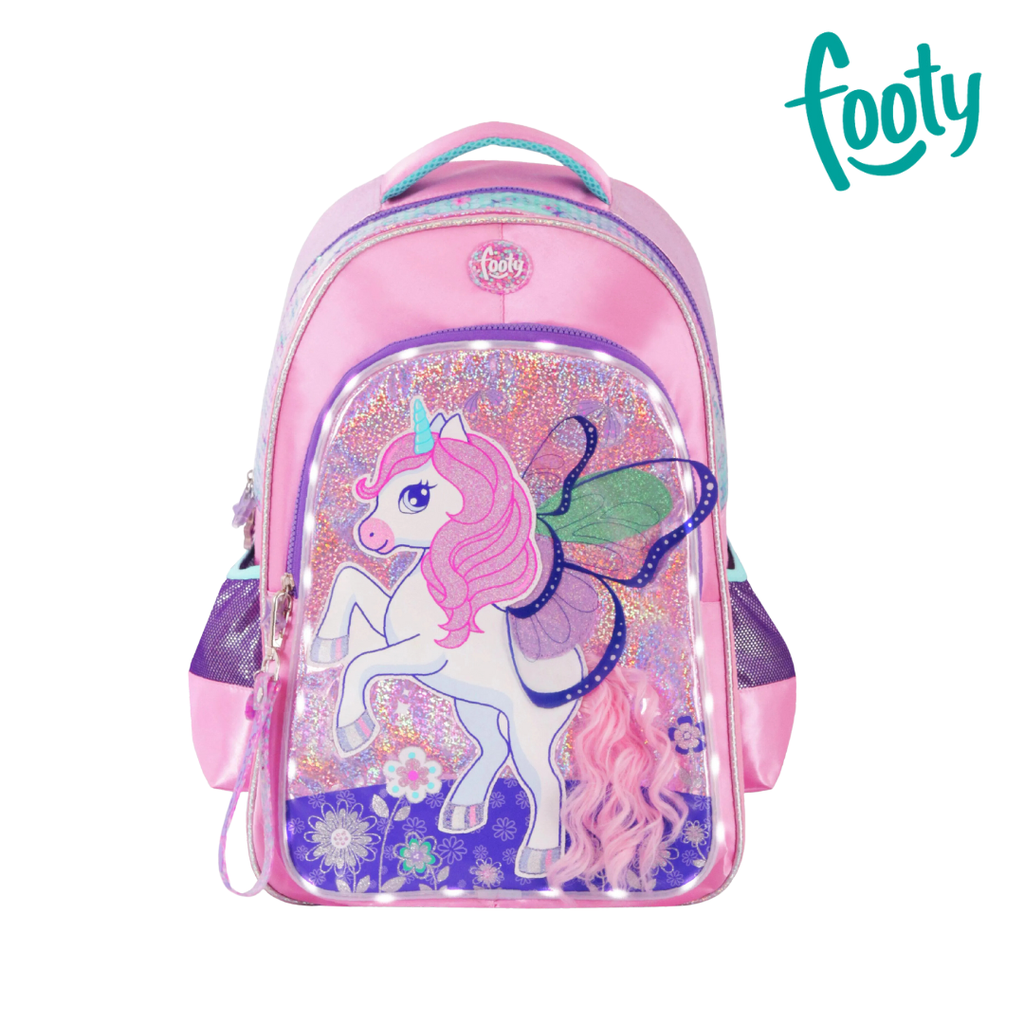 MOCHILA UNICORNIO LUZ LED 18" FOOTY