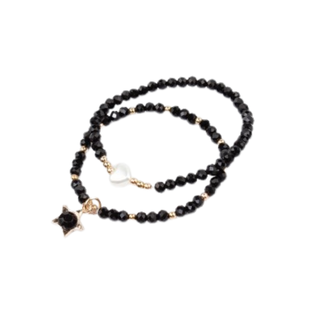 PULSERA DOBLE ESTRELLA CORAZON