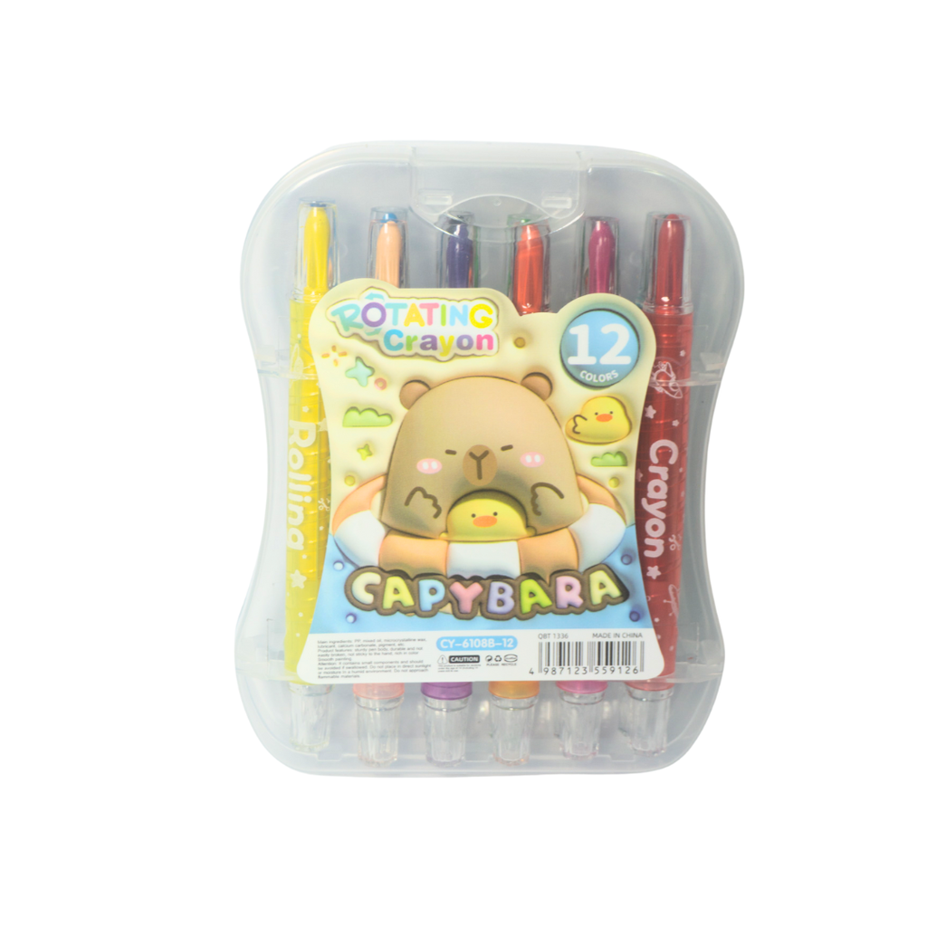 SET X12 CRAYONES RETRACTILES COLORES