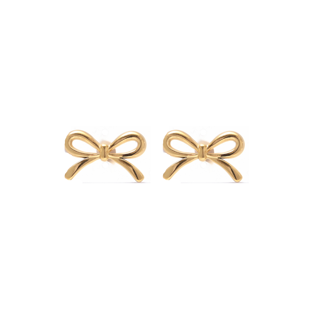 AROS DE ACERO QUIRURGICO CON DIJE DE MOÑO DORADO O PLATEADO