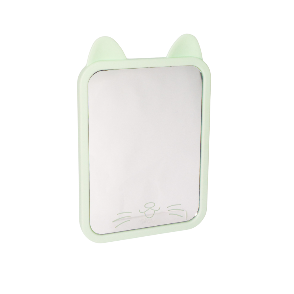 ESPEJO TOCADOR RECTANGULAR CON DIBUJO DE GATITO
